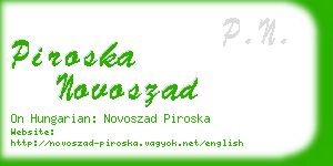 piroska novoszad business card